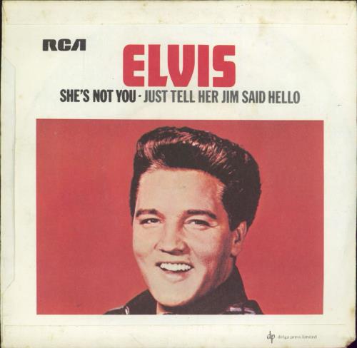Elvis Presley She's Not You - solid 7" vinyl single (7 inch record / 45) UK ELV07SH777716