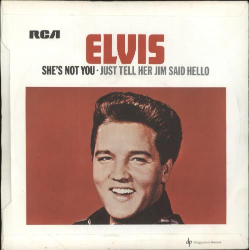 Elvis Presley She's Not You - Wide 7" vinyl single (7 inch record / 45) Canadian ELV07SH44356