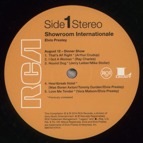 Elvis Presley Showroom Internationale - 180gm - Shrinkwrap 2-LP vinyl record set (Double LP Album) US ELV2LSH876255