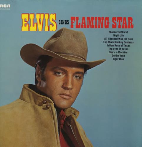 Elvis Presley Sings Flaming Star - 80s Black Label vinyl LP album (LP record) UK ELVLPSI369414