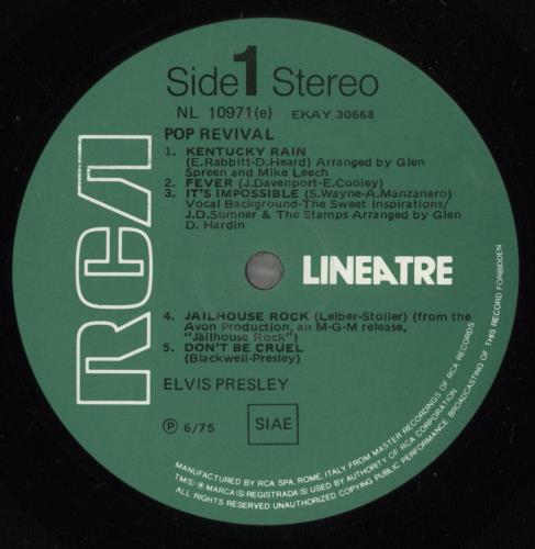 Elvis Presley Solid Gold vinyl LP album (LP record) Italian ELVLPSO807968