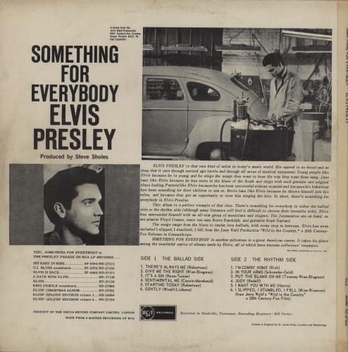 Elvis Presley Something For Everybody - 1st - EX vinyl LP album (LP record) UK ELVLPSO758505