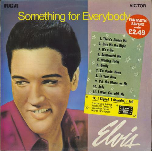 Elvis Presley Something For Everybody - Matt vinyl LP album (LP record) UK ELVLPSO707843