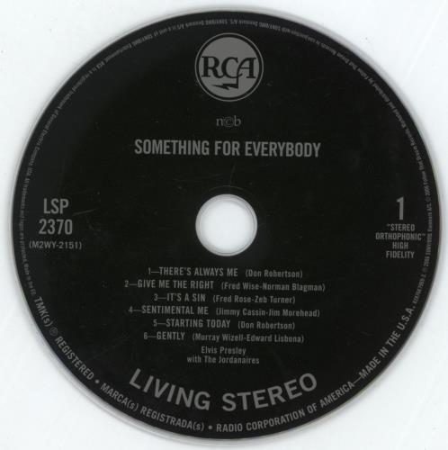 Elvis Presley Something For Everybody 2 CD album set (Double CD) Danish ELV2CSO884981