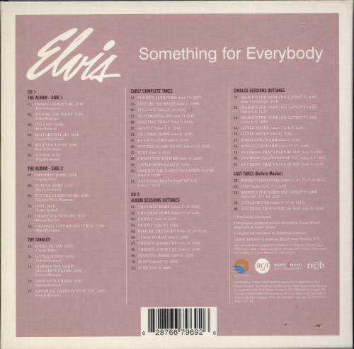 Elvis Presley Something For Everybody 2 CD album set (Double CD) Danish ELV2CSO884981