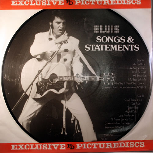 Elvis Presley Songs & Statements picture disc LP (vinyl picture disc album) Dutch ELVPDSO563744