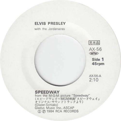 Elvis Presley Speedway 7" vinyl single (7 inch record / 45) Japanese ELV07SP354685