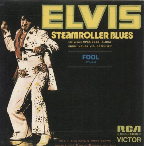 Elvis Presley Steamroller Blues 7" vinyl single (7 inch record / 45) Spanish ELV07ST891029