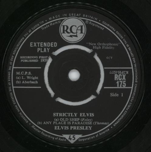 Elvis Presley Strictly Elvis E.P. - 4th 7" vinyl single (7 inch record / 45) UK ELV07ST720686