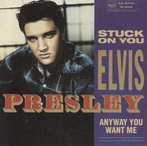 Elvis Presley Stuck On You 7" vinyl single (7 inch record / 45) UK ELV07ST116674