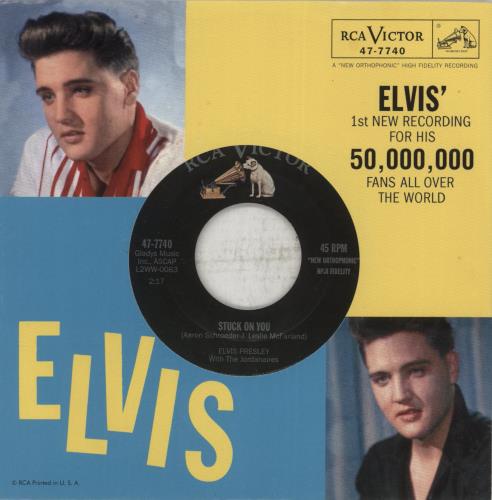 Elvis Presley Stuck On You 7" vinyl single (7 inch record / 45) US ELV07ST889903