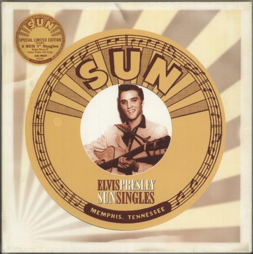 Elvis Presley Sun Singles - Sealed 7" single box set UK ELV7XSU703199