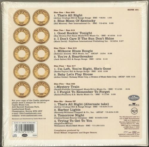 Elvis Presley Sun Singles - Sealed 7" single box set UK ELV7XSU703199