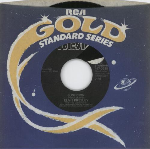Elvis Presley Suspicion 7" vinyl single (7 inch record / 45) US ELV07SU891030
