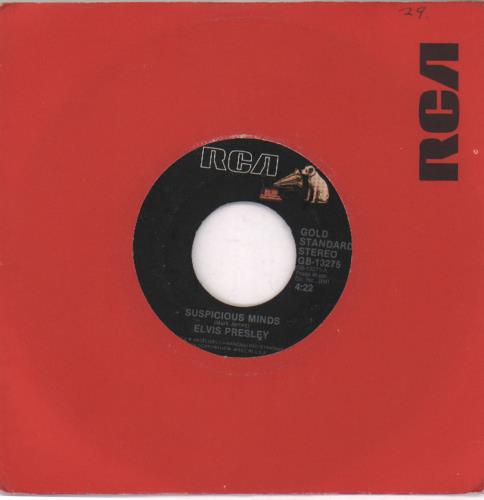 Elvis Presley Suspicious Minds 7" vinyl single (7 inch record / 45) US ELV07SU675779