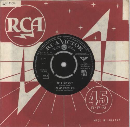 Elvis Presley Tell Me Why 7" vinyl single (7 inch record / 45) UK ELV07TE343163