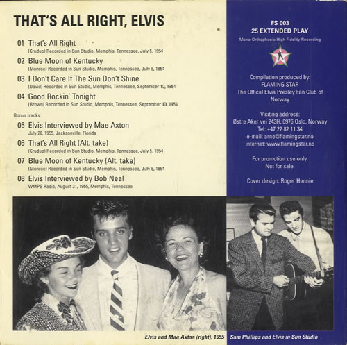 Elvis Presley That's All Right, Elvis CD single (CD5 / 5") Norwegian ELVC5TH587657
