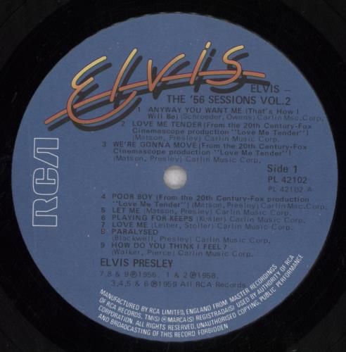 Elvis Presley The '56 Sessions Volume 2 vinyl LP album (LP record) UK ELVLPTH373145