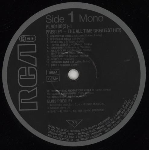 Elvis Presley The All Time Greatest Hits - EX 2-LP vinyl record set (Double LP Album) UK ELV2LTH775922