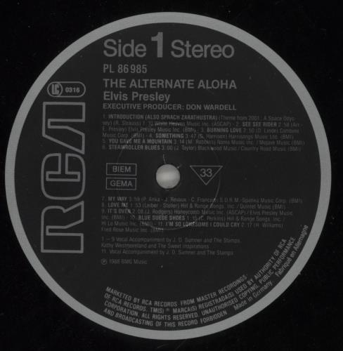 Elvis Presley The Alternate Aloha vinyl LP album (LP record) UK ELVLPTH370948