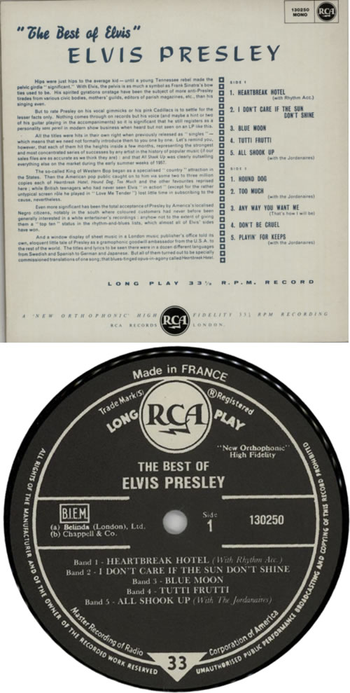 Elvis Presley The Best Of Elvis 10" vinyl single (10 inch record) French ELV10TH43816