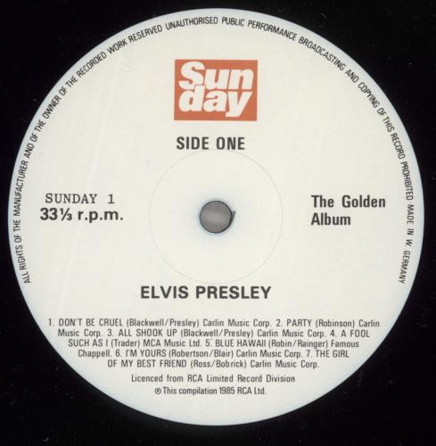 Elvis Presley The Golden Album vinyl LP album (LP record) UK ELVLPTH370782