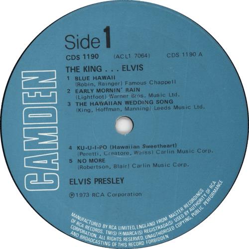 Elvis Presley The King... vinyl LP album (LP record) UK ELVLPTH373135