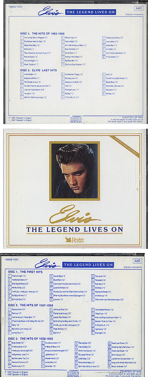 Elvis Presley The Legend Lives On 5-CD album set UK ELV5CTH590037