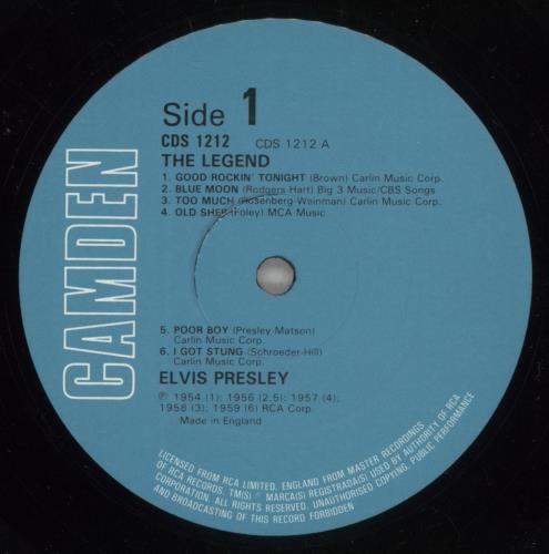 Elvis Presley The Legend vinyl LP album (LP record) UK ELVLPTH368878