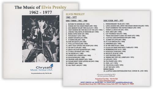 Elvis Presley The Music Of Elvis Presley 1956-1977 CD-R acetate US ELVCRTH327469
