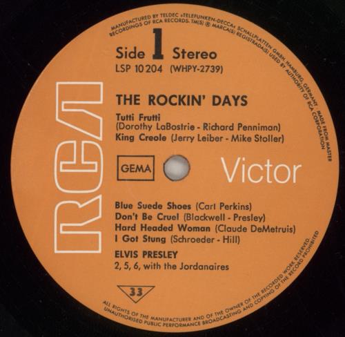 Elvis Presley The Rockin' Days vinyl LP album (LP record) Dutch ELVLPTH888764