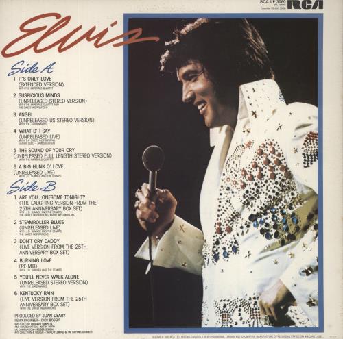 Elvis Presley The Sound Of Your Cry vinyl LP album (LP record) UK ELVLPTH343083