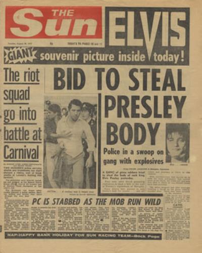 Elvis Presley The Sun magazine UK ELVMATH359992