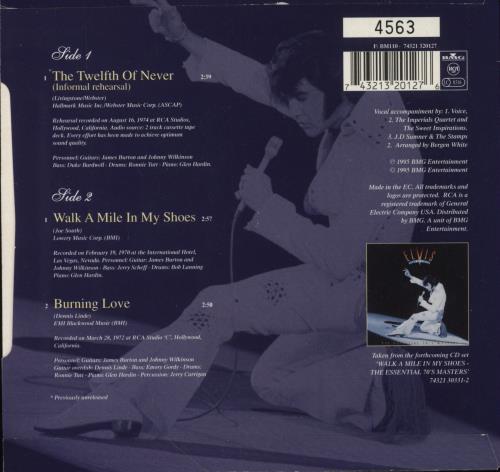 Elvis Presley The Twelfth Of Never - Inj 7" vinyl single (7 inch record / 45) UK ELV07TH81480