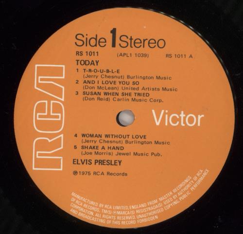 Elvis Presley Today vinyl LP album (LP record) UK ELVLPTO293953