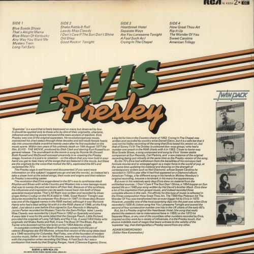 Elvis Presley Twin Pack 2-LP vinyl record set (Double LP Album) UK ELV2LTW888651