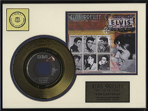 Elvis Presley Viva Las Vegas - 24kt Gold Disc memorabilia US ELVMMVI378457