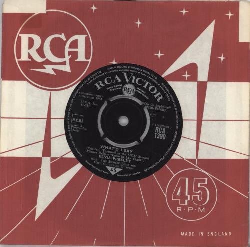 Elvis Presley Viva Las Vegas 7" vinyl single (7 inch record / 45) UK ELV07VI343182