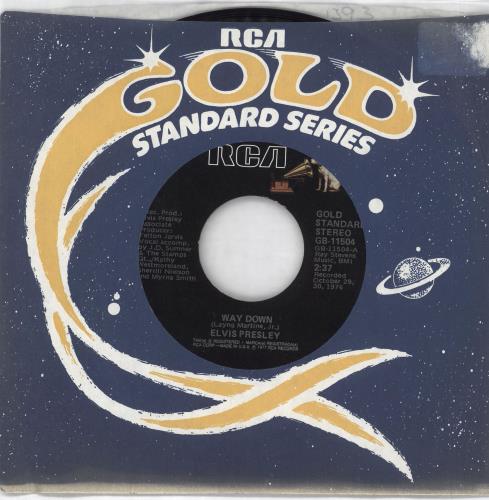 Elvis Presley Way Down 7" vinyl single (7 inch record / 45) US ELV07WA721036