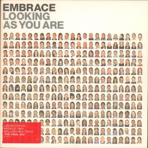 Embrace Looking As You Are - Dark Grey Vinyl 7" vinyl single (7 inch record / 45) UK EMB07LO315420