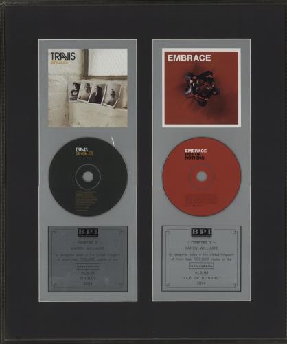 Embrace Out Of Nothing + Singles award disc UK EMBAWOU669086