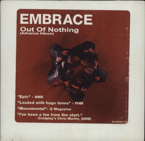 Embrace Out Of Nothing US Promo CD album (CDLP) (321779)