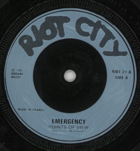 Emergency (Punk) Points Of View 7" vinyl single (7 inch record / 45) UK 8W907PO857990