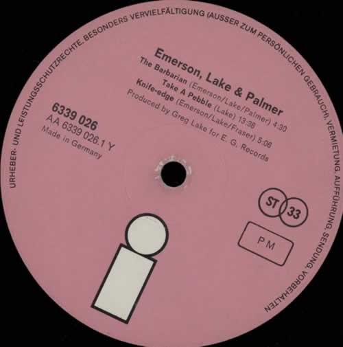 Emerson Lake & Palmer Emerson, Lake & Palmer - Pink 'I' vinyl LP album (LP record) German ELPLPEM568365