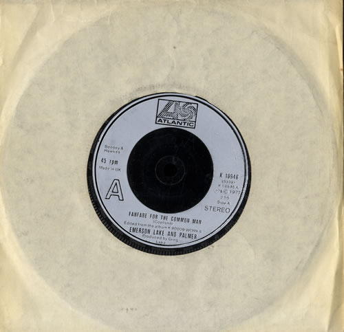 Emerson Lake & Palmer Fanfare For The Common Man - Injection 7" vinyl single (7 inch record / 45) UK ELP07FA587446