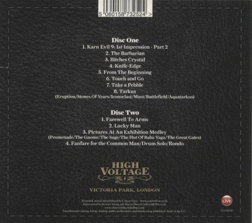 Emerson Lake & Palmer High Voltage Festival - Recorded Live 25th July 2010 2 CD album set (Double CD) UK ELP2CHI589473