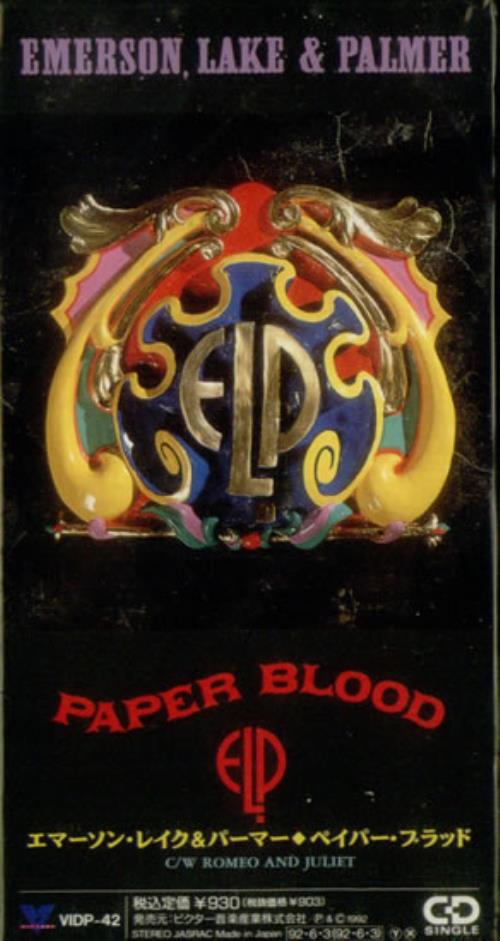 Emerson Lake & Palmer Paper Blood 3" CD single (CD3) Japanese ELPC3PA135767