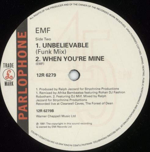 EMF I Believe 12" vinyl single (12 inch record / Maxi-single) UK EMF12IB190451