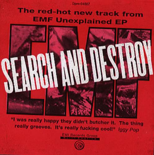 EMF Search & Destroy CD single (CD5 / 5") US EMFC5SE18359