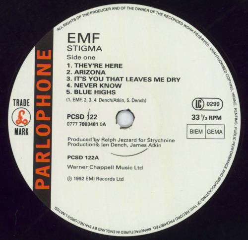 EMF Stigma - EX vinyl LP album (LP record) UK EMFLPST818371